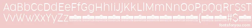 CocogooseNarrowUltralightTrial Font – White Fonts on Pink Background