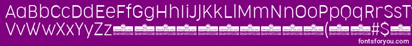 CocogooseNarrowUltralightTrial Font – White Fonts on Purple Background