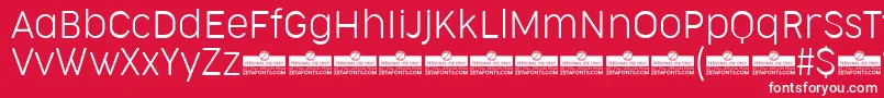 CocogooseNarrowUltralightTrial Font – White Fonts on Red Background