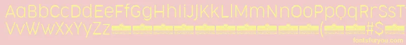 CocogooseNarrowUltralightTrial Font – Yellow Fonts on Pink Background