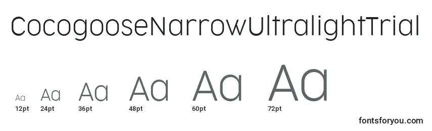CocogooseNarrowUltralightTrial Font Sizes