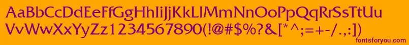 AgfriquerRoman Font – Purple Fonts on Orange Background