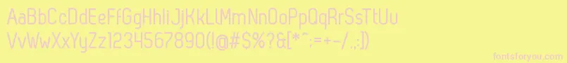 ZagRegular-Schriftart – Rosa Schriften auf gelbem Hintergrund