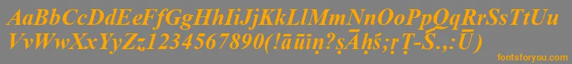 SanskritRomanBoldItalic Font – Orange Fonts on Gray Background