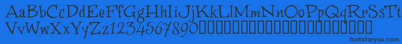 WinstnT Font – Black Fonts on Blue Background