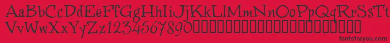 WinstnT Font – Black Fonts on Red Background