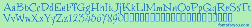 WinstnT Font – Blue Fonts on Green Background