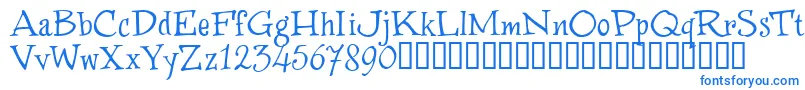 WinstnT Font – Blue Fonts on White Background