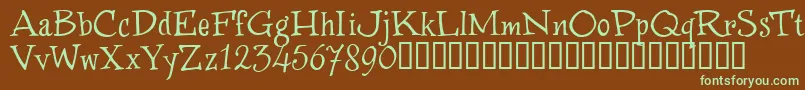 WinstnT Font – Green Fonts on Brown Background