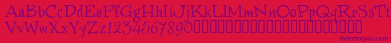 WinstnT Font – Purple Fonts on Red Background