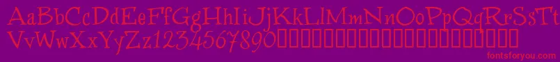 WinstnT Font – Red Fonts on Purple Background