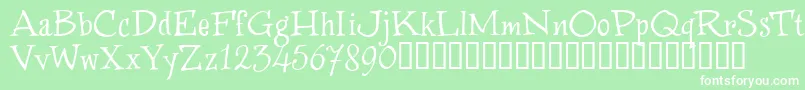 WinstnT Font – White Fonts on Green Background