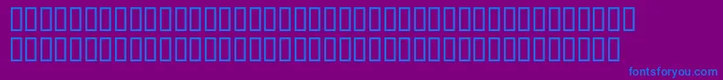 McsAbhaSpoted-Schriftart – Blaue Schriften auf violettem Hintergrund