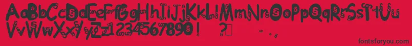 DeutscheAnwaltshotline Font – Black Fonts on Red Background