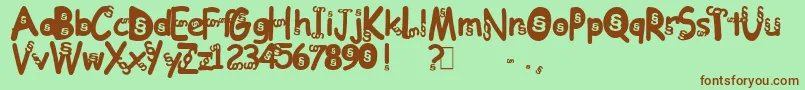 DeutscheAnwaltshotline Font – Brown Fonts on Green Background
