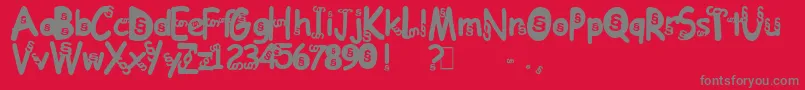 DeutscheAnwaltshotline Font – Gray Fonts on Red Background