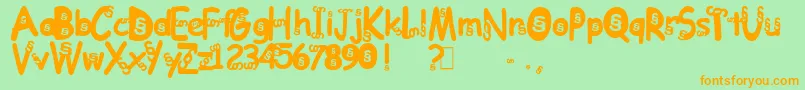 DeutscheAnwaltshotline Font – Orange Fonts on Green Background