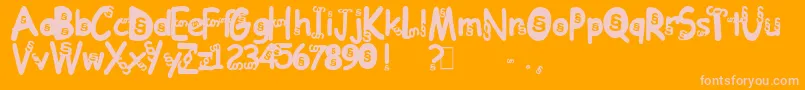 DeutscheAnwaltshotline Font – Pink Fonts on Orange Background