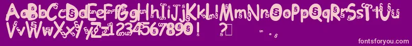 DeutscheAnwaltshotline Font – Pink Fonts on Purple Background