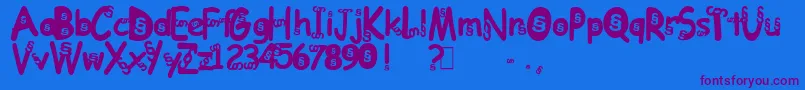 DeutscheAnwaltshotline Font – Purple Fonts on Blue Background