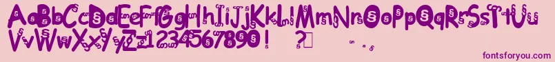DeutscheAnwaltshotline Font – Purple Fonts on Pink Background