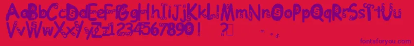 DeutscheAnwaltshotline Font – Purple Fonts on Red Background