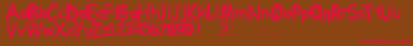 DeutscheAnwaltshotline Font – Red Fonts on Brown Background