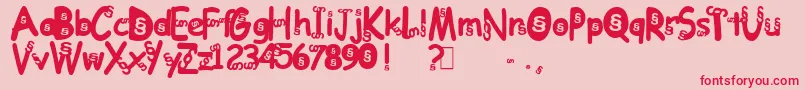 DeutscheAnwaltshotline Font – Red Fonts on Pink Background