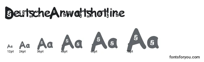 Размеры шрифта DeutscheAnwaltshotline