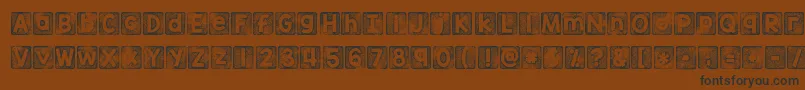 Kgthankyoustamp Font – Black Fonts on Brown Background