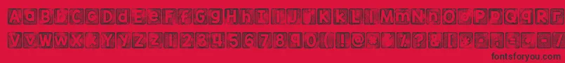 Kgthankyoustamp Font – Black Fonts on Red Background