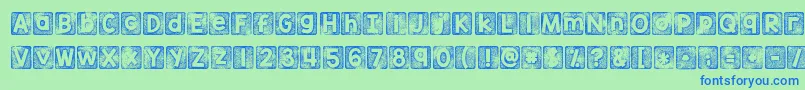 More about Kgthankyoustamp Font Kgthankyoustamp Font – Blue Fonts on Green Background