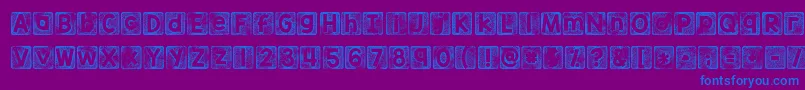 Kgthankyoustamp Font – Blue Fonts on Purple Background