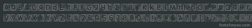 Kgthankyoustamp Font – Gray Fonts on Black Background