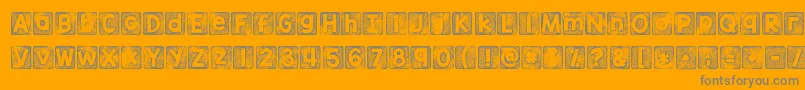 More about Kgthankyoustamp Font Kgthankyoustamp Font – Gray Fonts on Orange Background