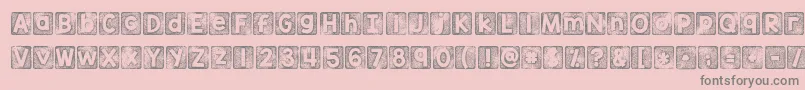 Kgthankyoustamp Font – Gray Fonts on Pink Background