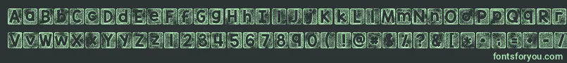 Kgthankyoustamp Font – Green Fonts on Black Background