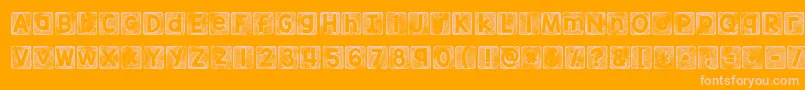 Kgthankyoustamp Font – Pink Fonts on Orange Background