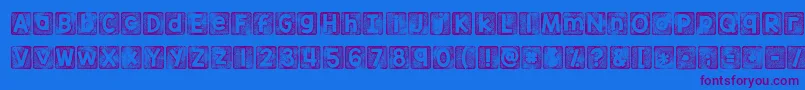 More about Kgthankyoustamp Font Kgthankyoustamp Font – Purple Fonts on Blue Background