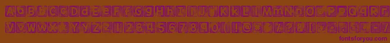 Подробнее о шрифте Kgthankyoustamp Шрифт Kgthankyoustamp – фиолетовые шрифты на коричневом фоне