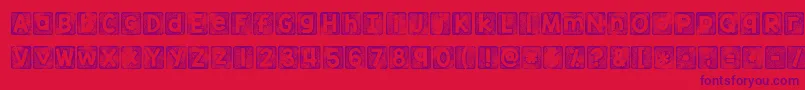 Kgthankyoustamp Font – Purple Fonts on Red Background