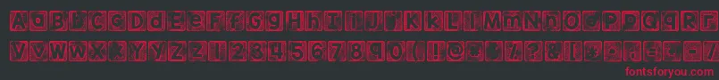 Kgthankyoustamp Font – Red Fonts on Black Background