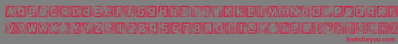 Kgthankyoustamp Font – Red Fonts on Gray Background