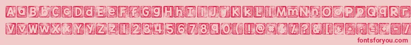 Kgthankyoustamp Font – Red Fonts on Pink Background