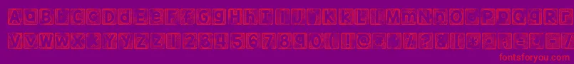 Kgthankyoustamp-fontti – punaiset fontit violetilla taustalla