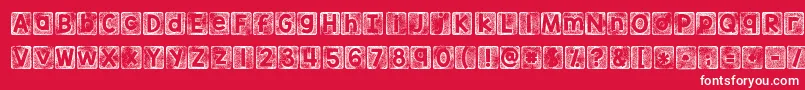 Kgthankyoustamp Font – White Fonts on Red Background