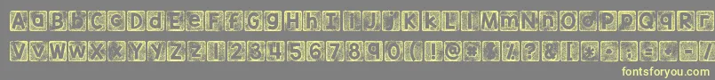 Kgthankyoustamp Font – Yellow Fonts on Gray Background