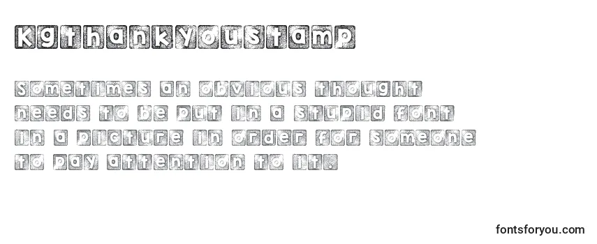 Kgthankyoustamp Font