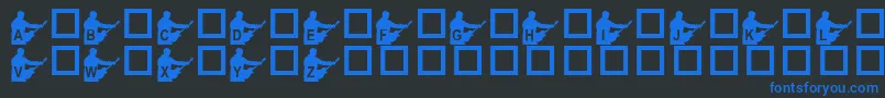 KrStevesSolo Font – Blue Fonts on Black Background