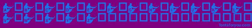 KrStevesSolo Font – Blue Fonts on Purple Background